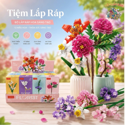 Xếp hình lego hoa