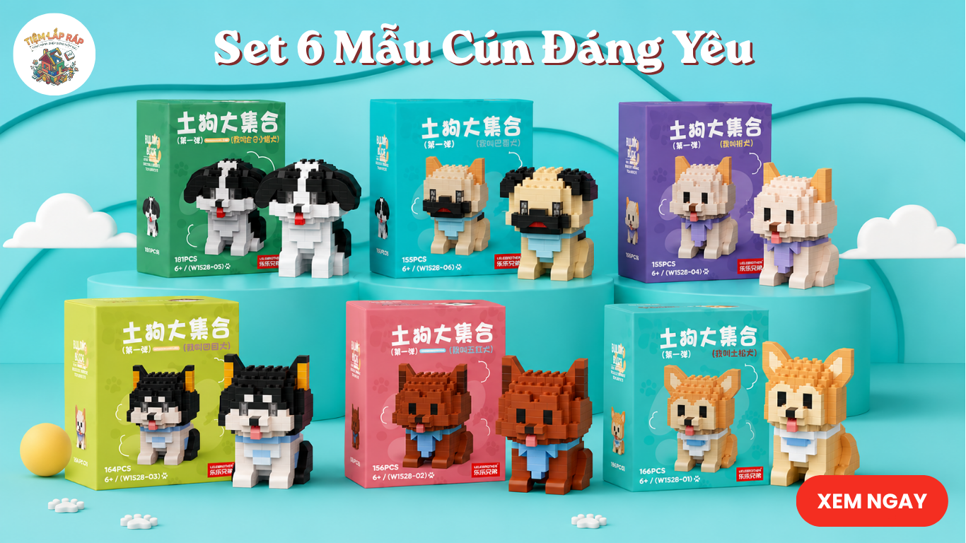 banner set 6 chu cun dang yeu