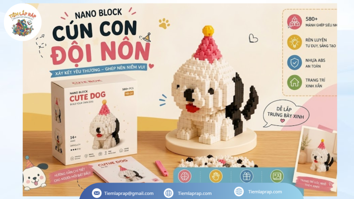 Đồ chơi lắp ráp bằng gỗ cho bé 2 tuổi